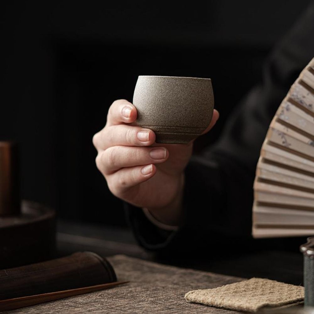 Japanese Pottery - Kung Fu Theeservies Japans Steengoed Theekop