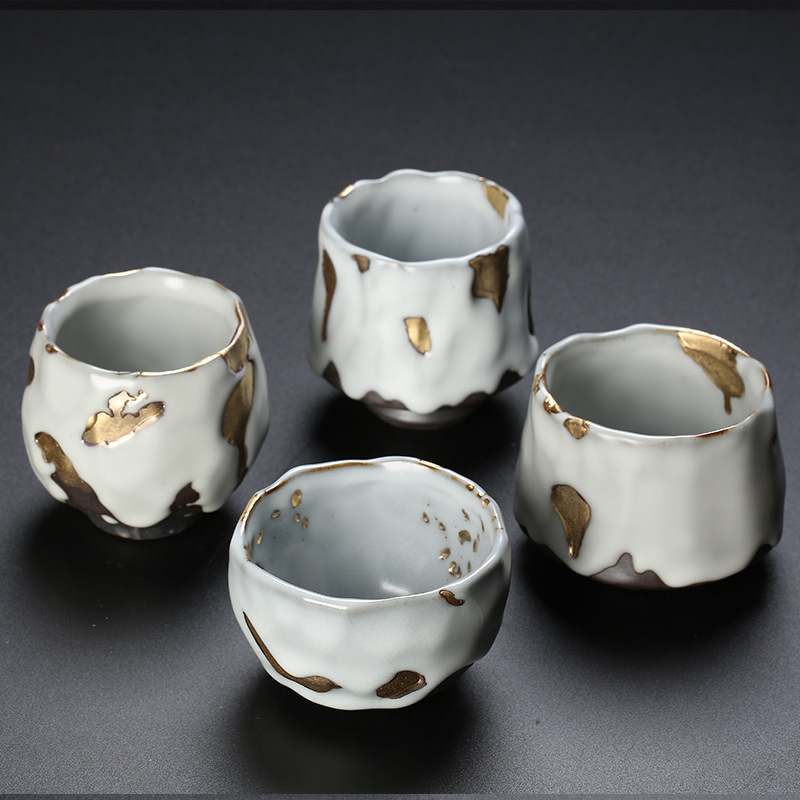 Japanese Tea - Shino Ware vergulde handgemaakte Japanse stijl