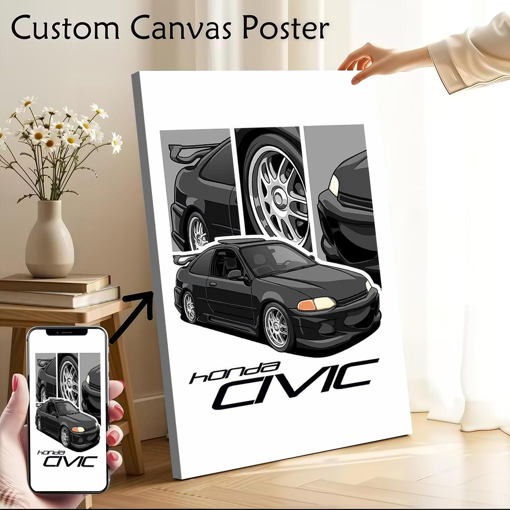 Japanse auto Civic canvas post - Japanese Fan recensie en prijs