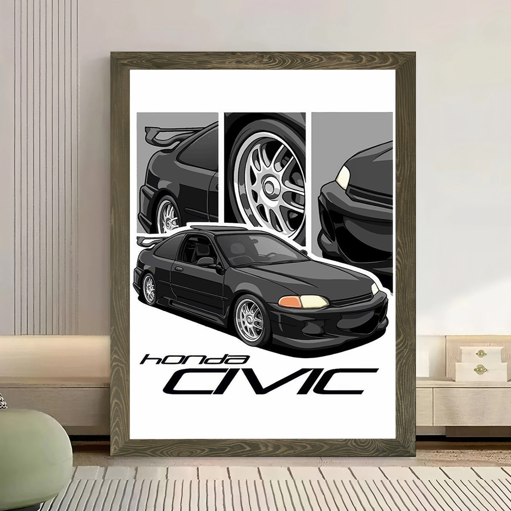 Japanse auto Civic canvas post - Japanese Fan recensie en prijs